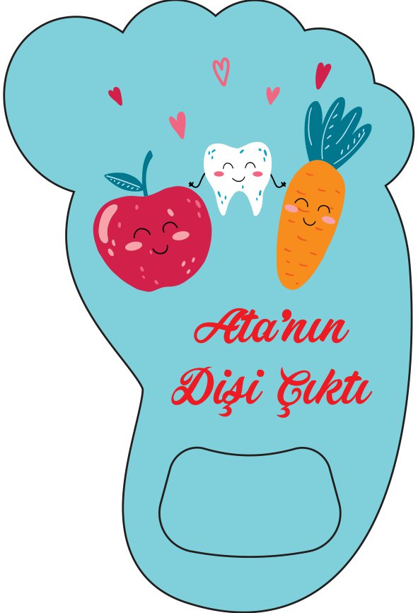 Ayak İzi Açacaklı Magnet Diş Buğdayı Temalı