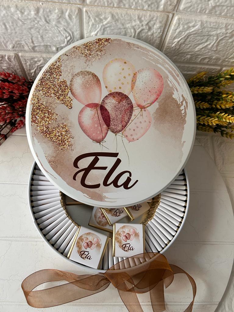 SİMLİ BALON TEMALI  ÇİKOLATA  KUTUSU
