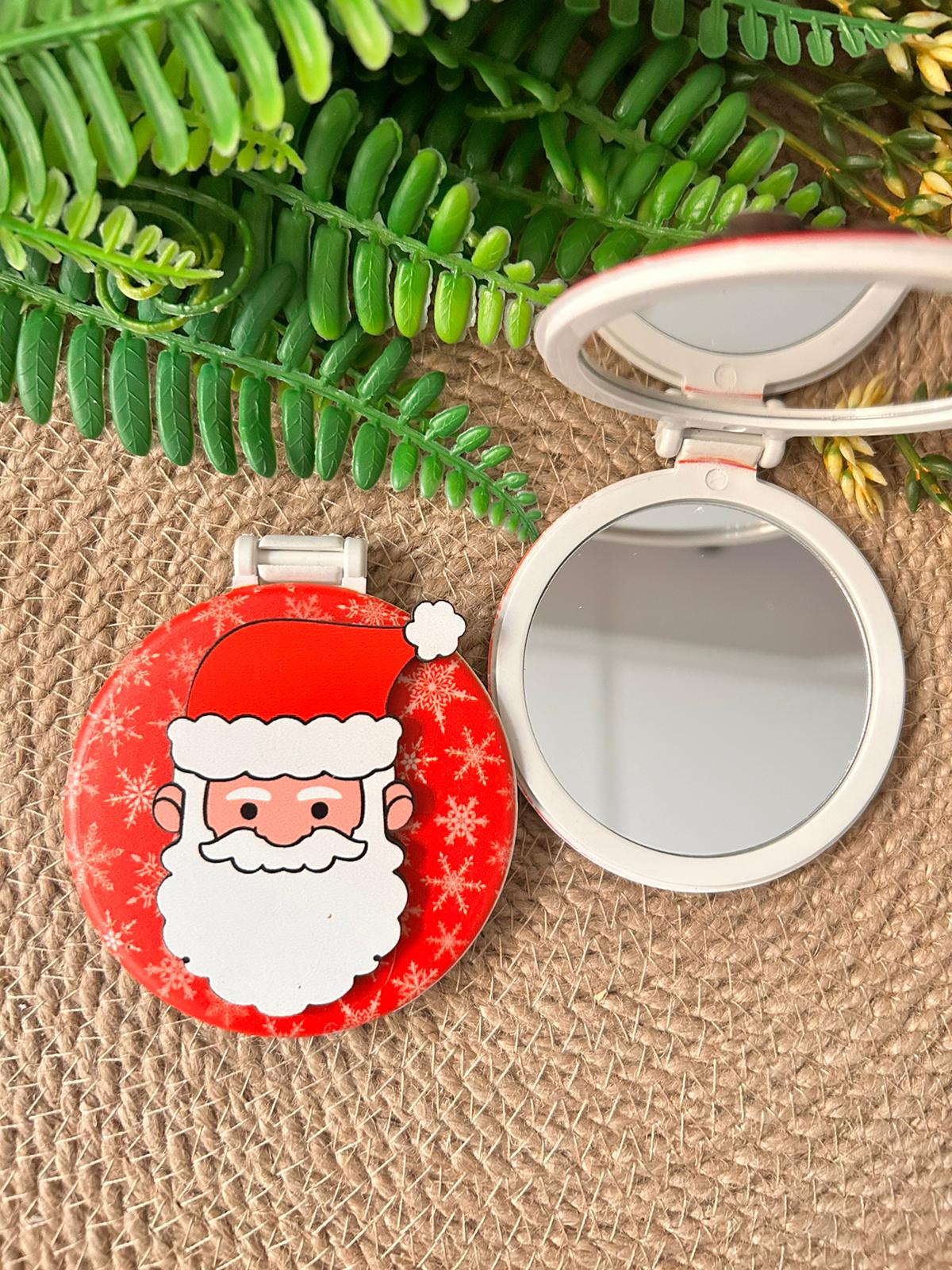 Ahşap Figürlü Ayna Noel Baba