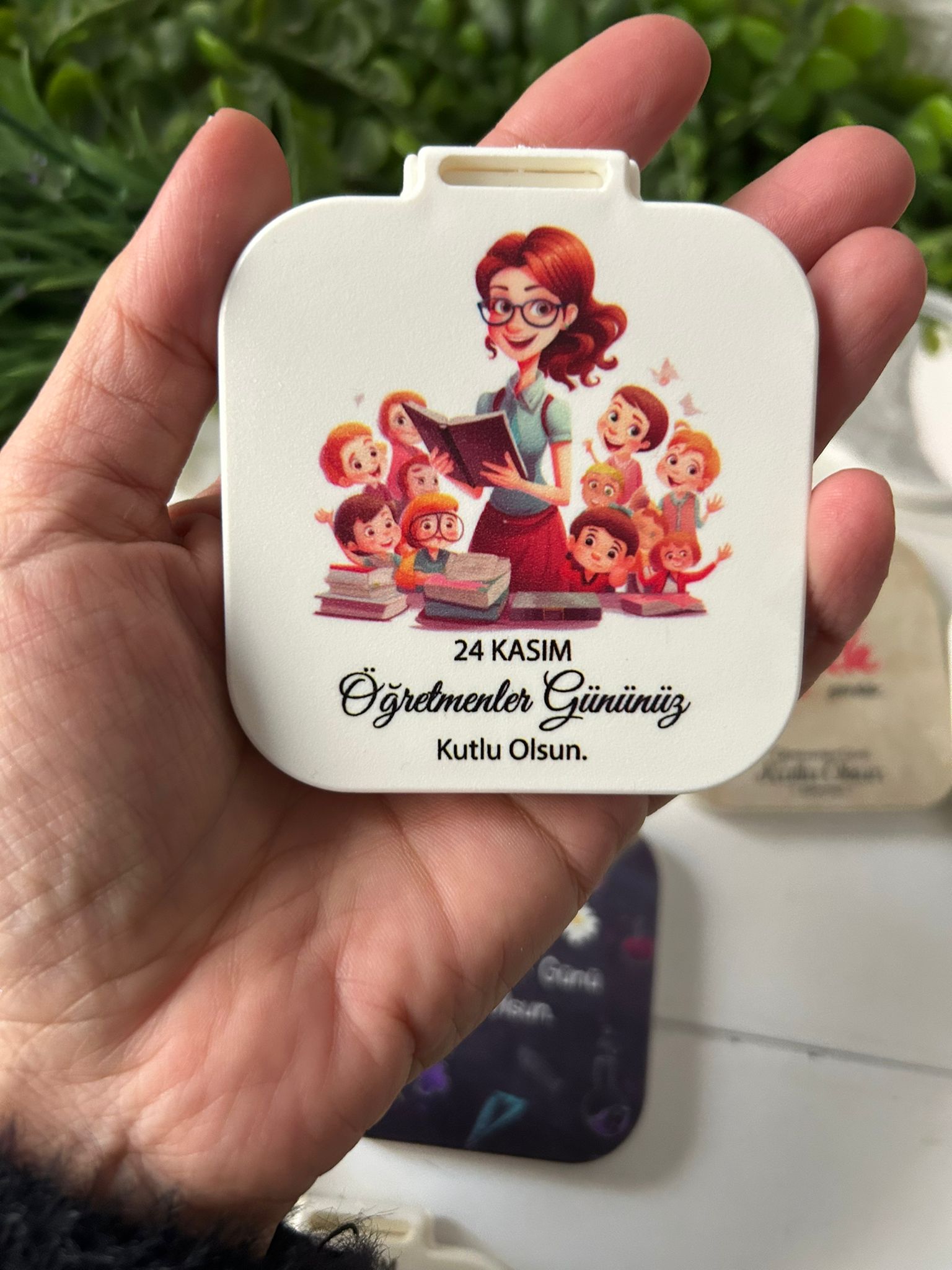Öğretmenler Günü  Temalı Kare Pleksi Ayna