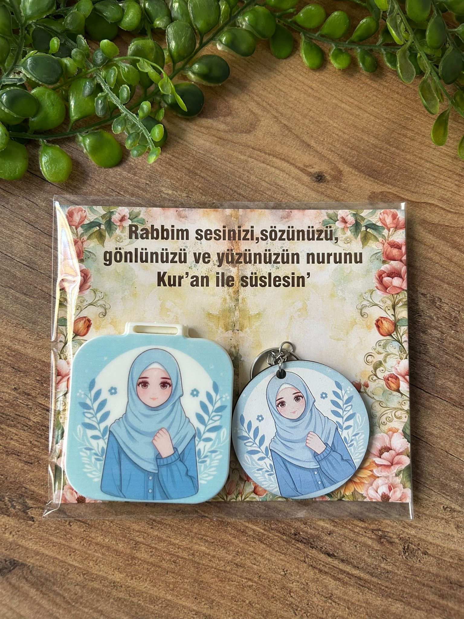 AYNA+AHŞAP ANAHTARLIK