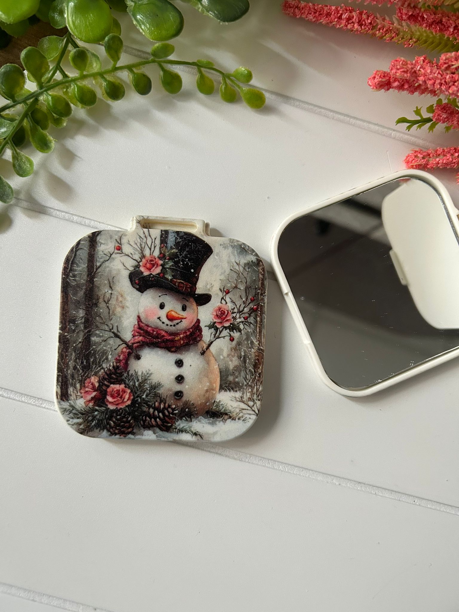 Nostalji Yeni Yıl-Noel-Yılbaşı Kare Ayna
