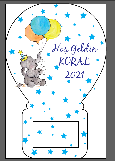 Balon Tutan Fil Temalı Balon Magnet