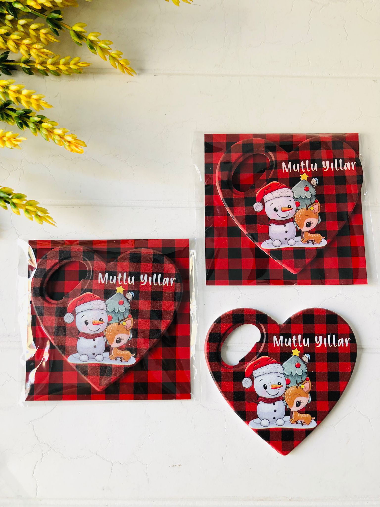 YENİ YIL TEMALI KALP MAGNET