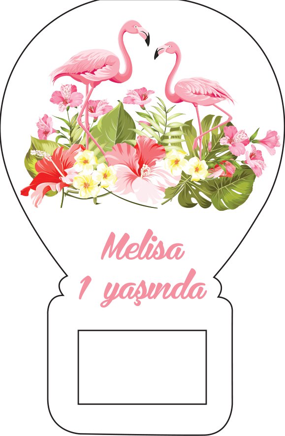 Flamingo Temalı Balon Magnet