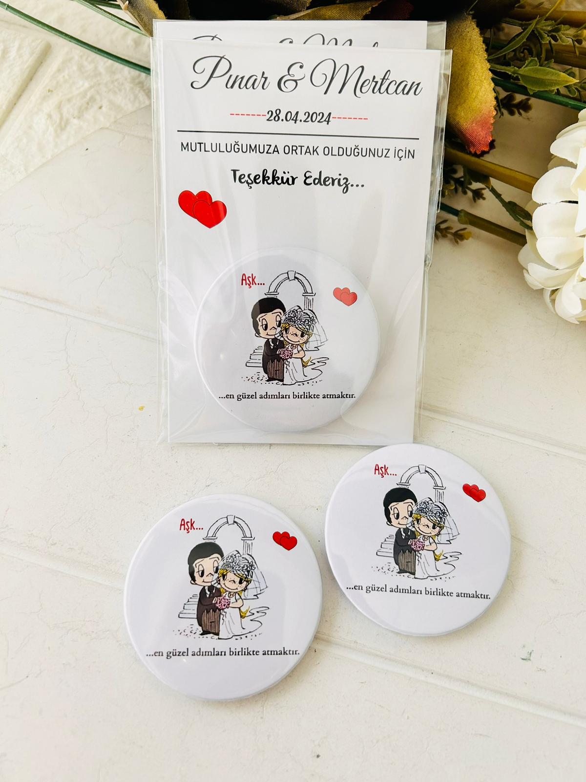 ŞıpSevdi Temalı Buton  Açacaklı Magnet