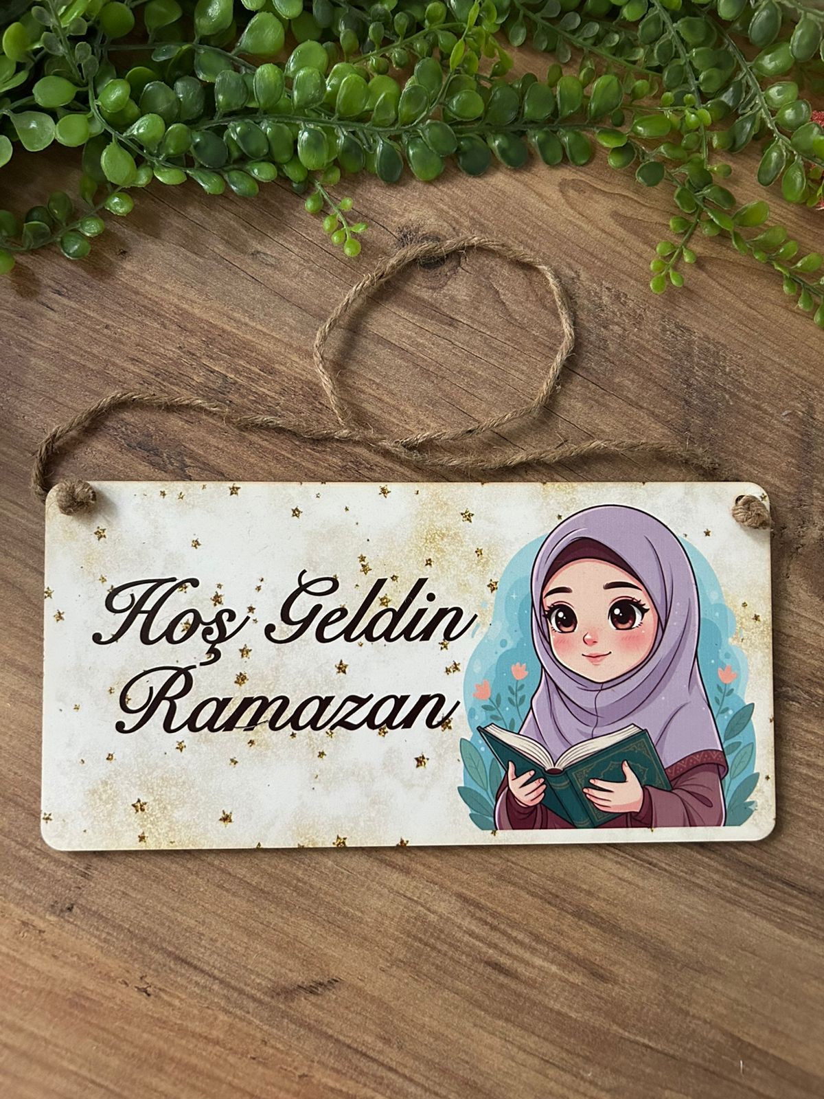 Hoş Geldin Ramazan Kapı Süsü 15x30 cm