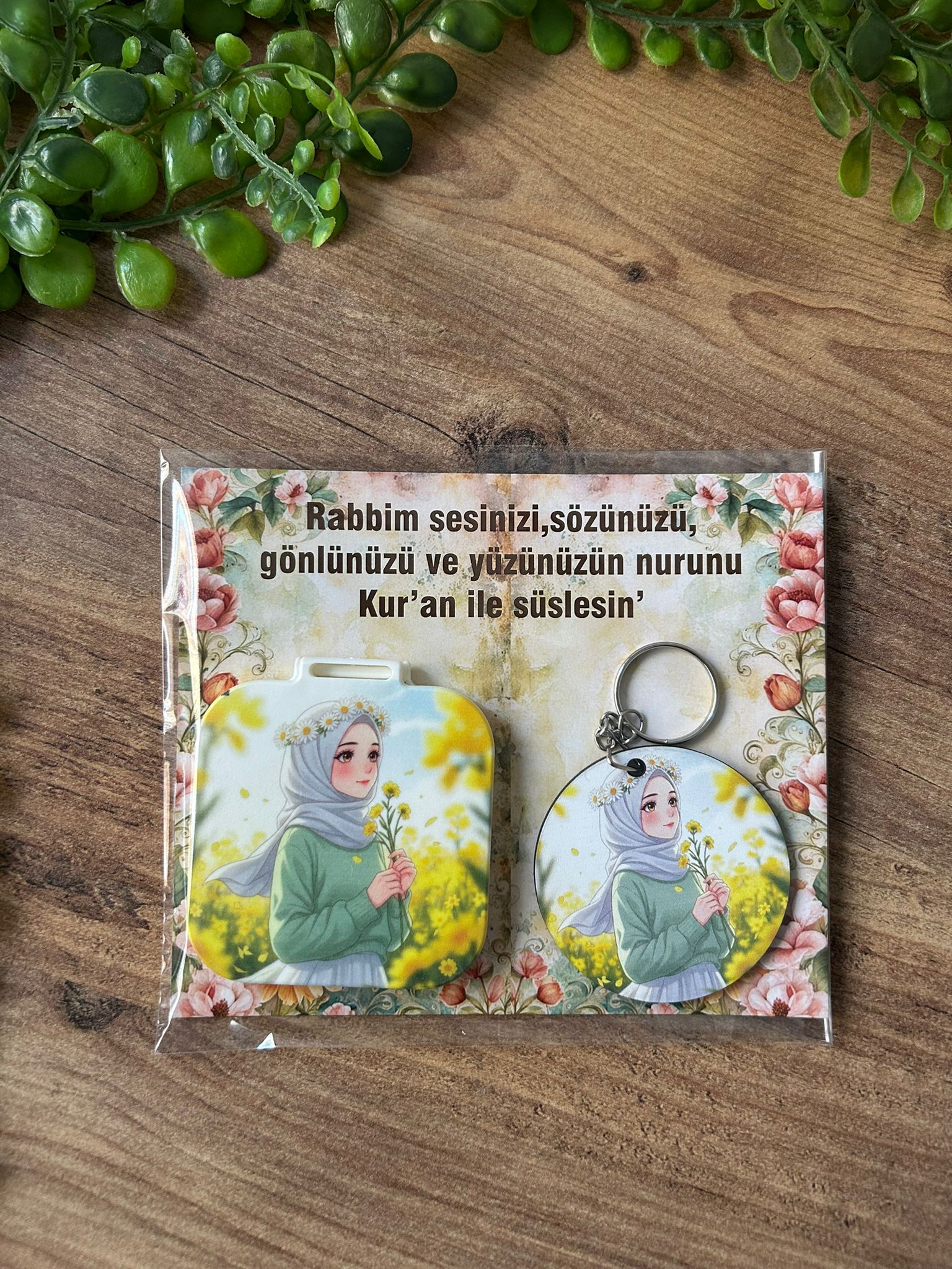 AYNA+AHŞAP ANAHTARLIK