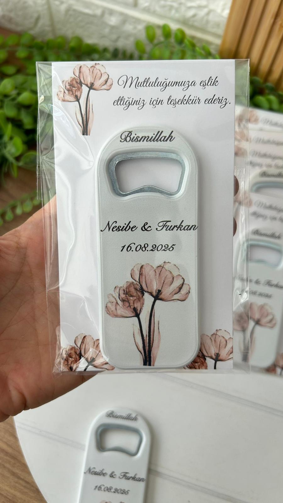 KAHVE  ÇİÇEKLİ  UZUN AÇACAKLI MAGNET