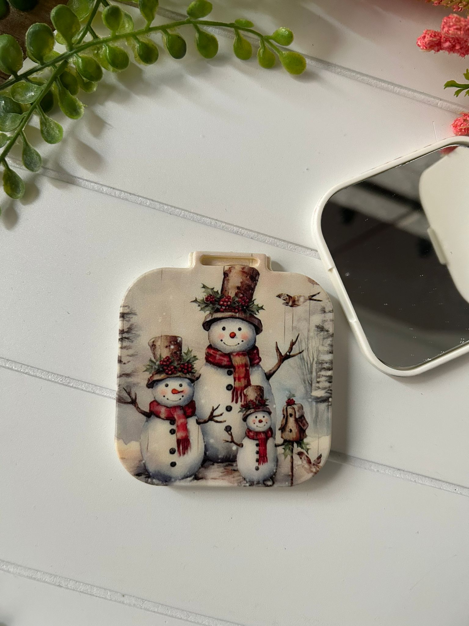 Nostalji Yeni Yıl-Noel-Yılbaşı Kare Ayna