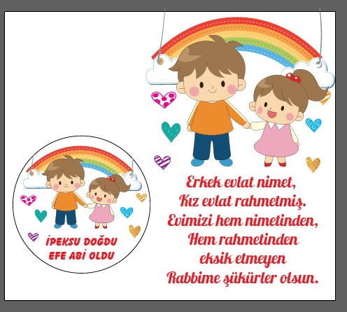 Abi Kızkardeş Temalı Pleksi Anahtarlık