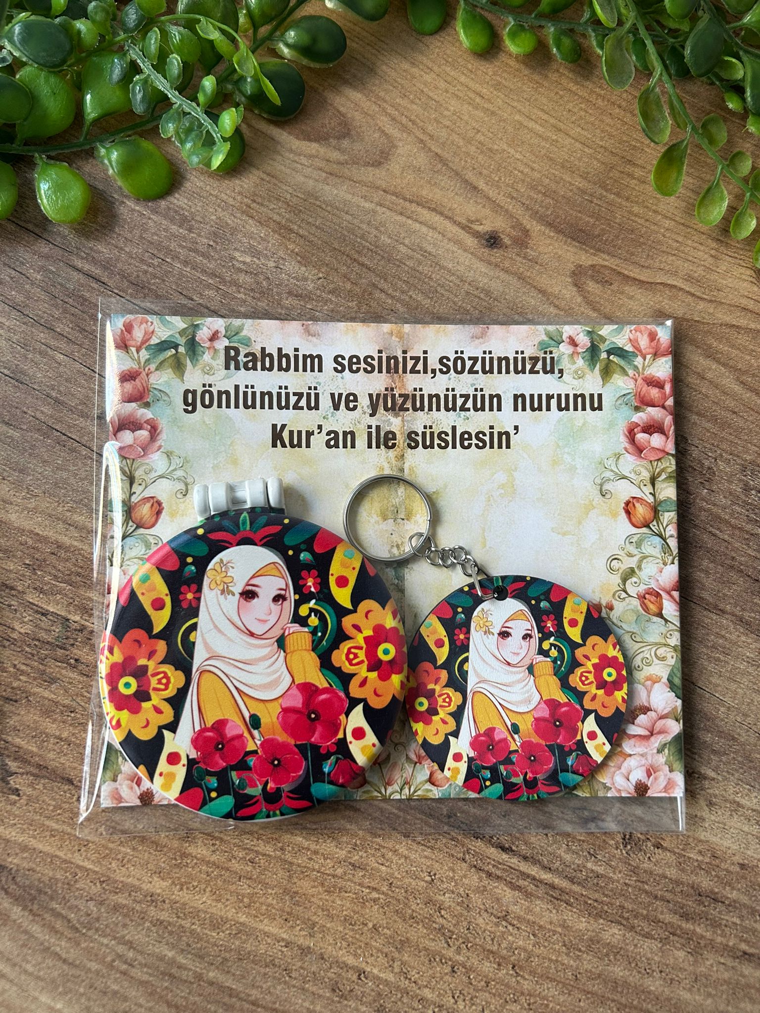 AYNA+AHŞAP ANAHTARLIK