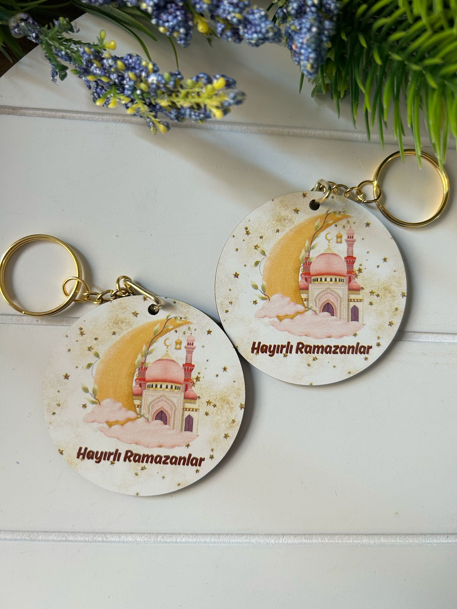 Hoşgeldin Ramazan Temalı Ahşap Anahtarlık