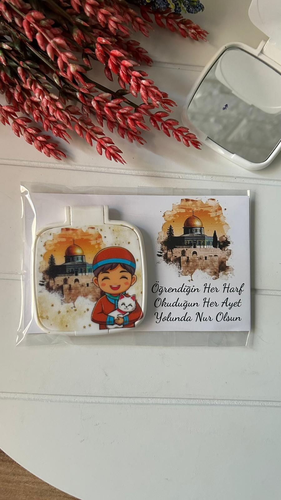 Mescidi Aksa  Temalı Kare Pleksi Ayna