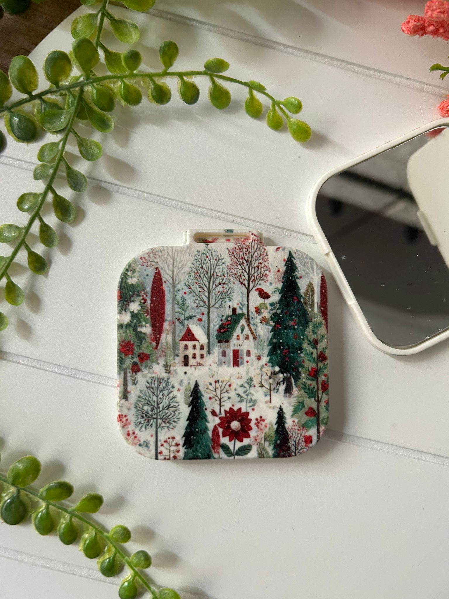 Nostalji Yeni Yıl-Noel-Yılbaşı Kare Ayna