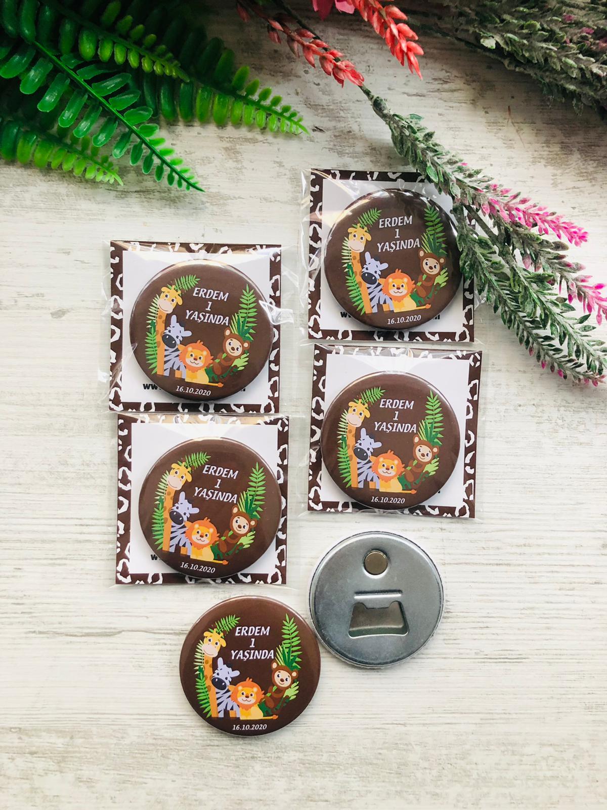 Buton Açacak Magnet Safari Temalı