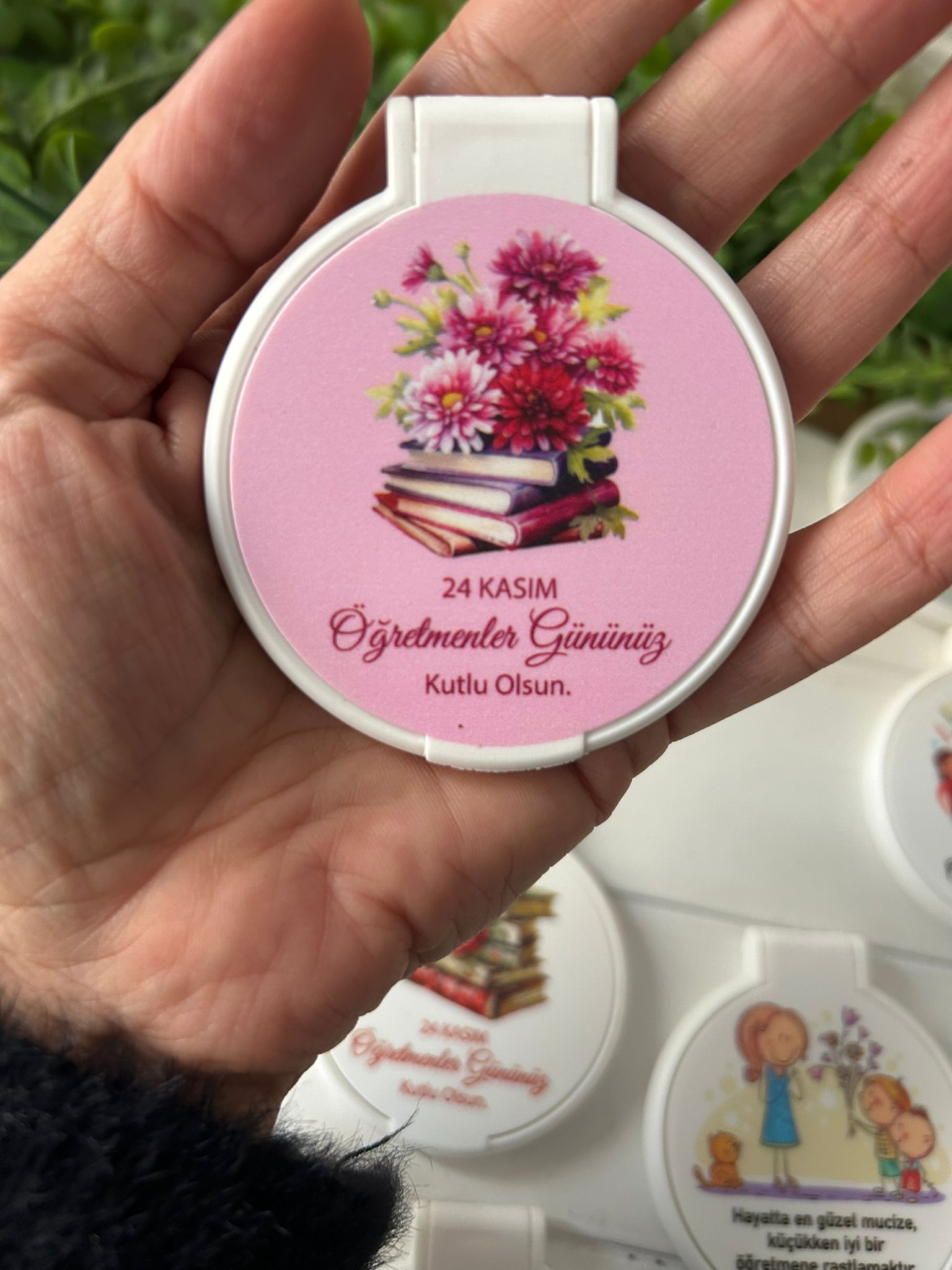 Öğretmenler Günü   Temalı Yuvarlak Pleksi Ayna