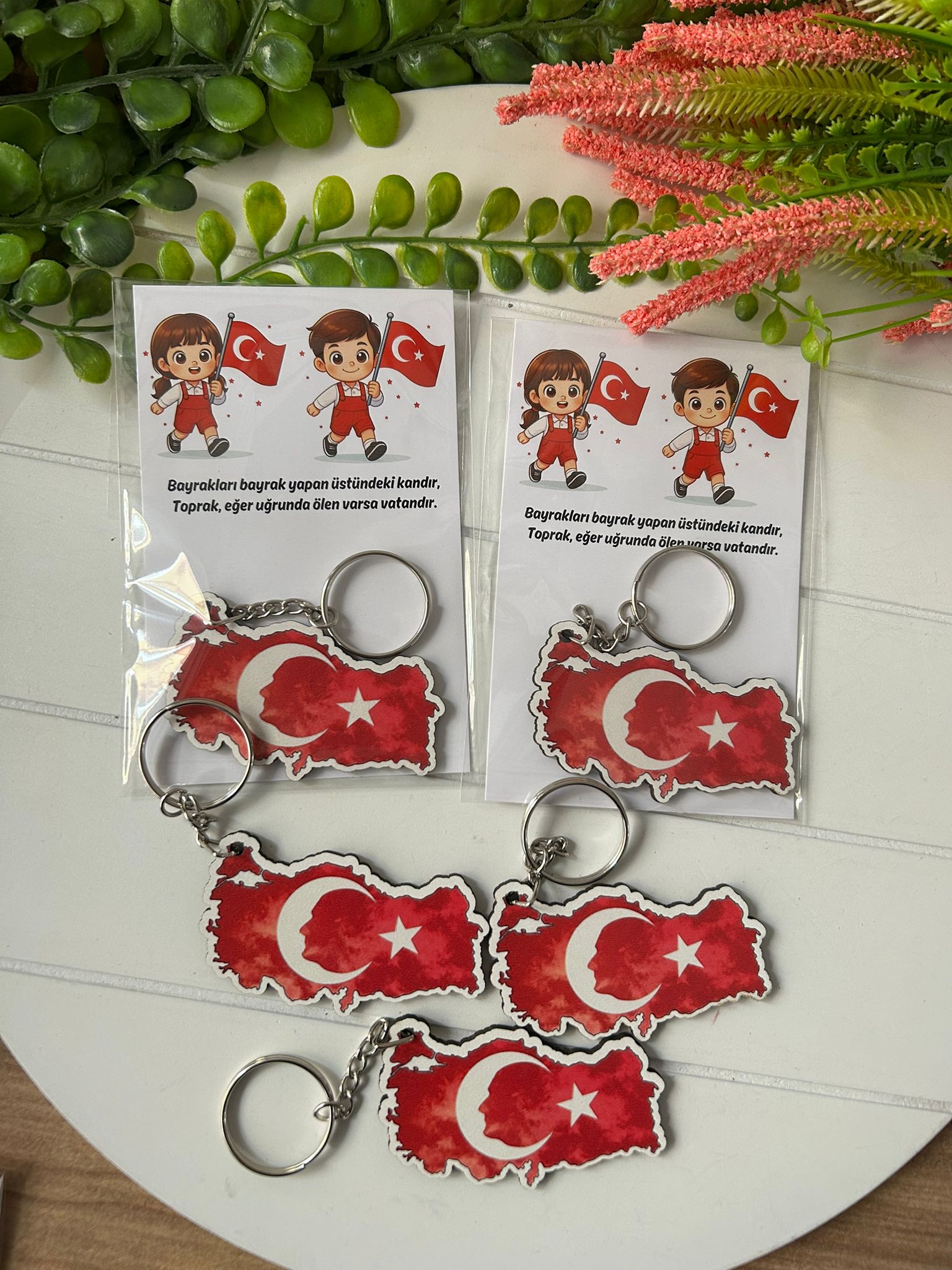 23 Nisan Temalı Ahşap Anahtarlık