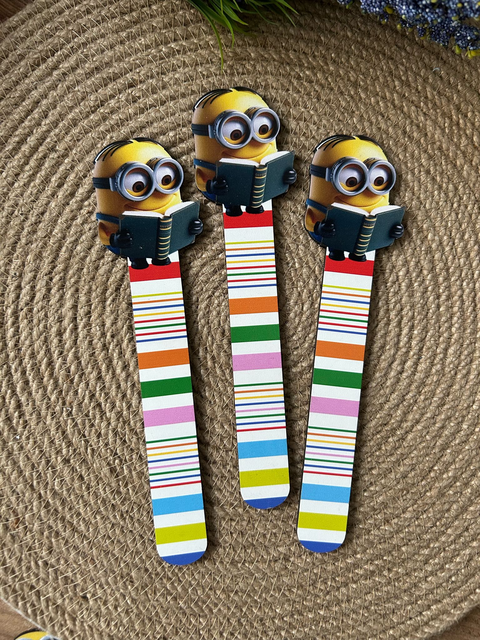 Ahşap Kitap Ayraçları -Minions Temalı