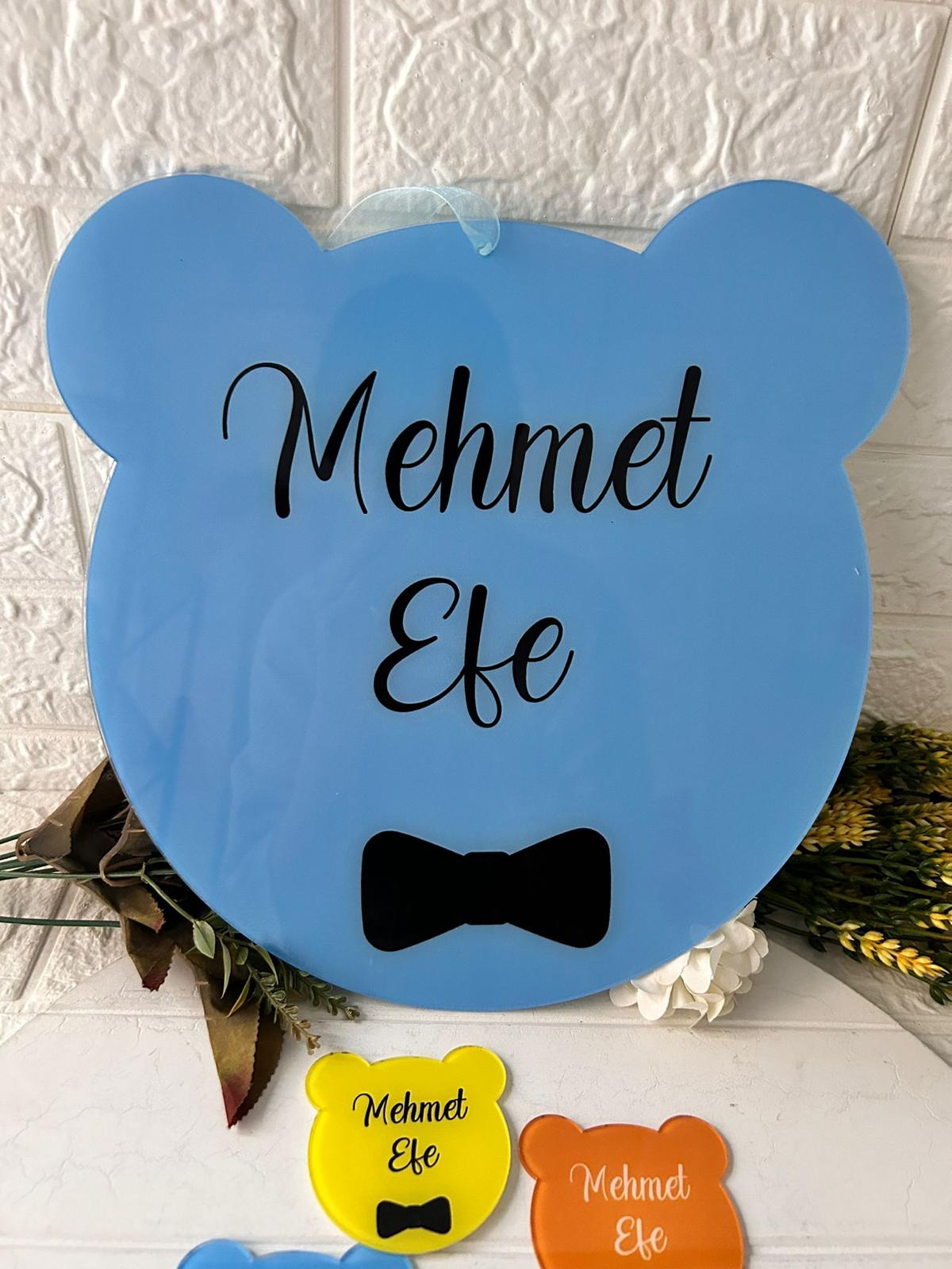PLEKSİ KAPI SÜSÜ 30 CM AYICIK KAFASI
