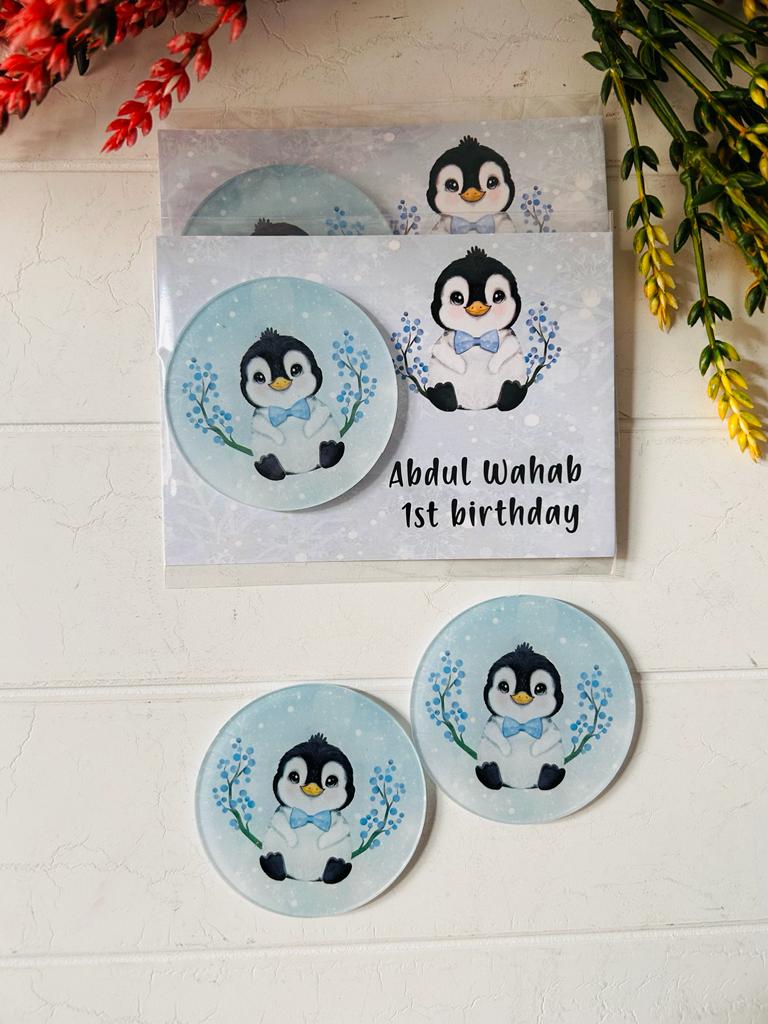 Penguen Temalı Pleksi Magnet