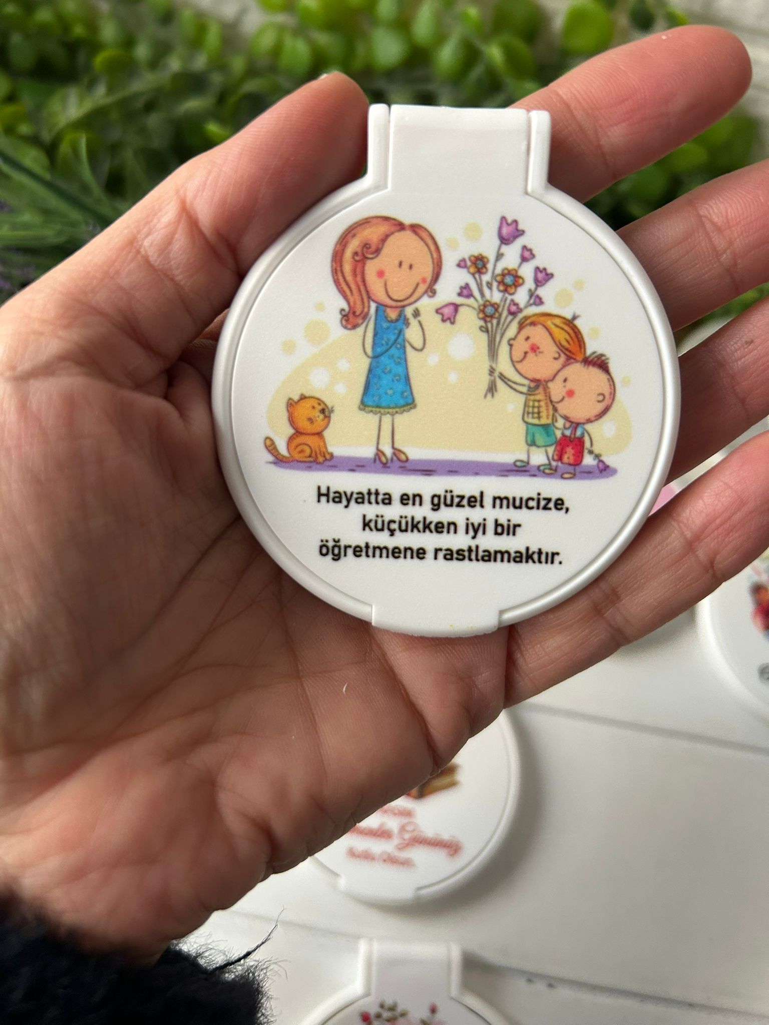 Öğretmenler Günü   Temalı Yuvarlak Pleksi Ayna