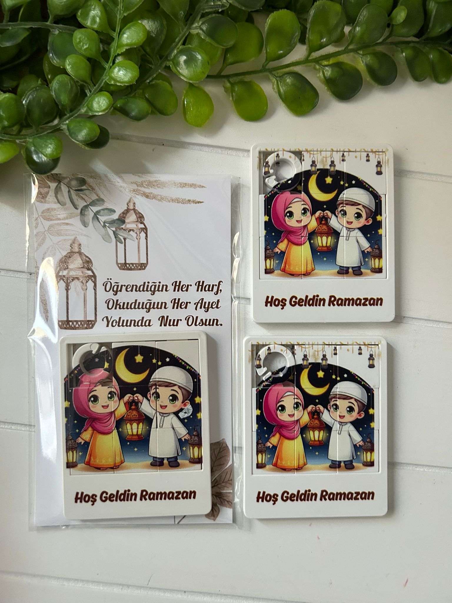 Çocuklar İçin Eğitici Ramazan Temalı Puzzle -  8 Parça İslami Yapboz