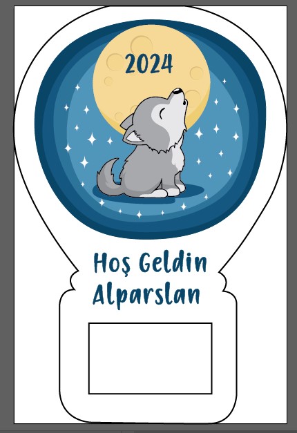 Yavru Kurt  Temalı Balon Magnet