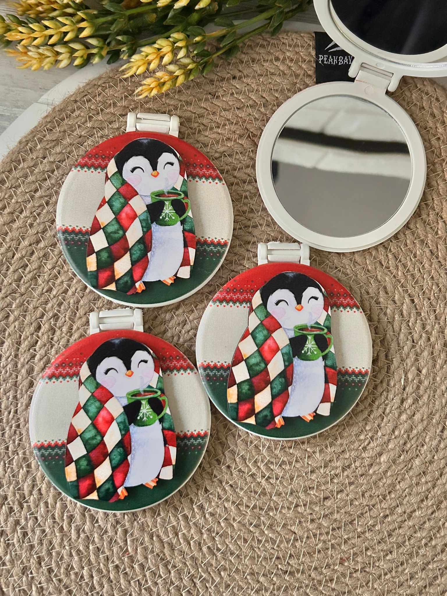 Ahşap Figürlü Ayna  Penguen