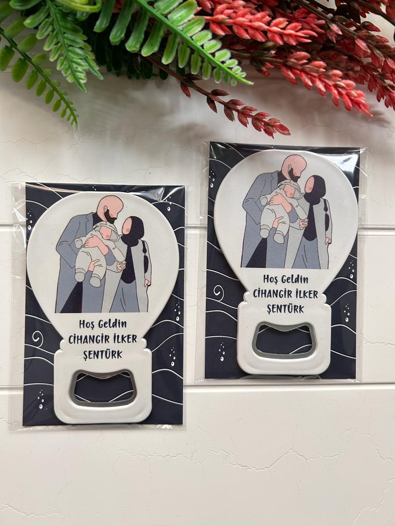 Anne Baba Çocuk Balon Magnet
