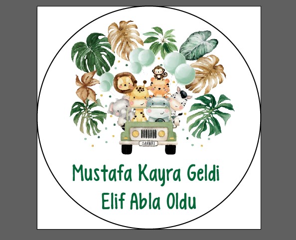 Safari Temalı Mini Metal Kutu