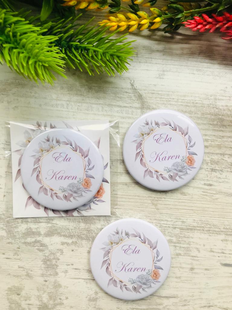 Kız Çocuk Mor Lila Çiçekli Açacaklı Magnet