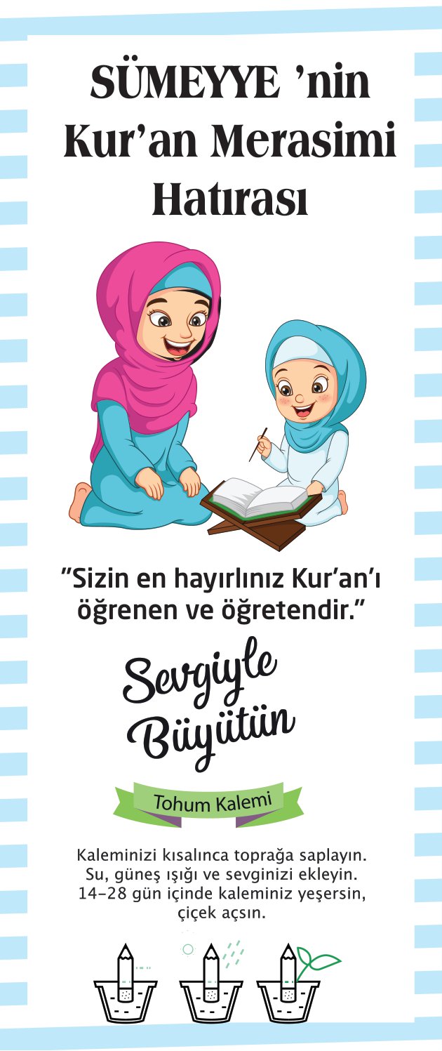 Kuran Okuyorum  Temalı Tohumlu Kalem