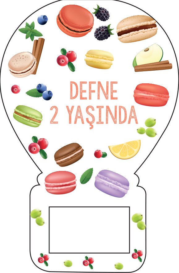 Balon Açacak Magnet MacaronTemalı
