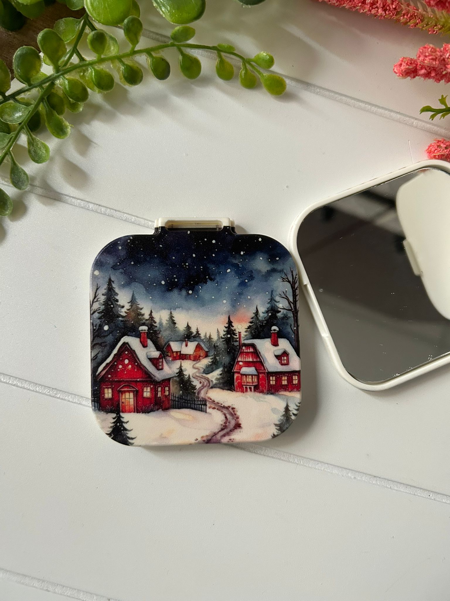 Nostalji Yeni Yıl-Noel-Yılbaşı Kare Ayna