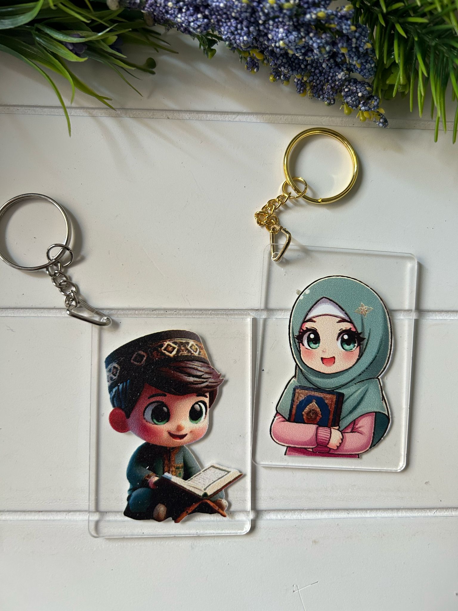 Kuran Okuyorum  5x7 cm Pleksi Anahtarlık