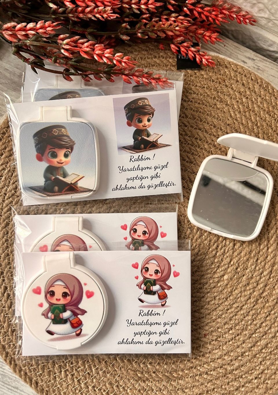 Kuran Kursu  Temalı Kare Pleksi Ayna