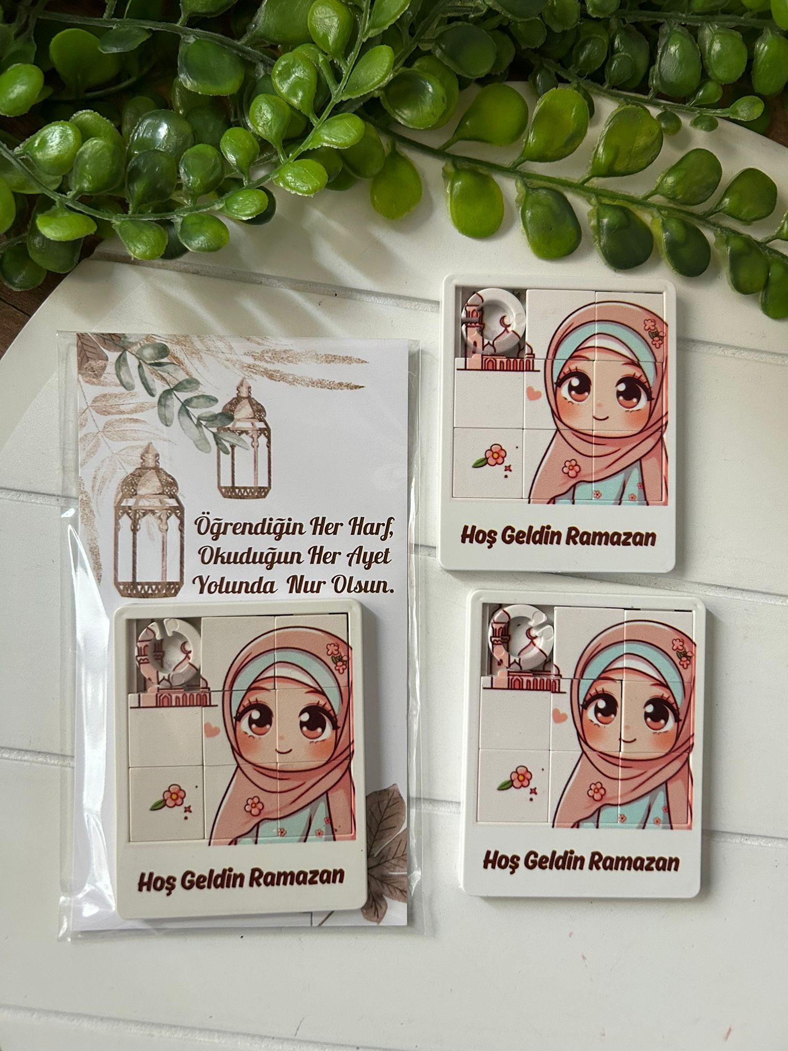 Çocuklar İçin Eğitici Ramazan Temalı Puzzle -  8 Parça İslami Yapboz