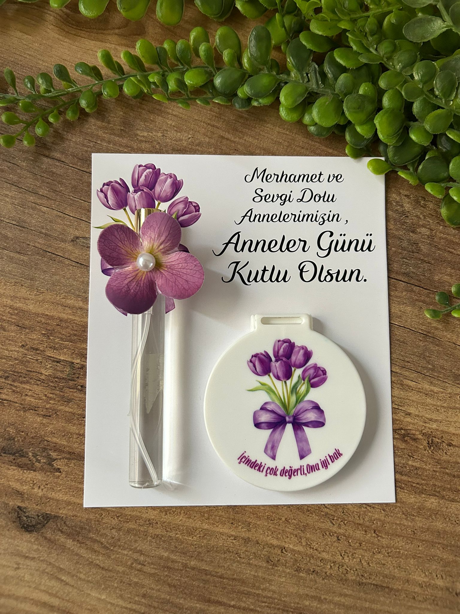 Anneye Özel  Ayna ve Kolonya Set