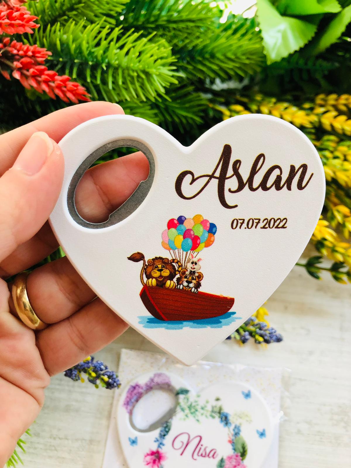 Gemici Aslan Temalı Kalp Magnet