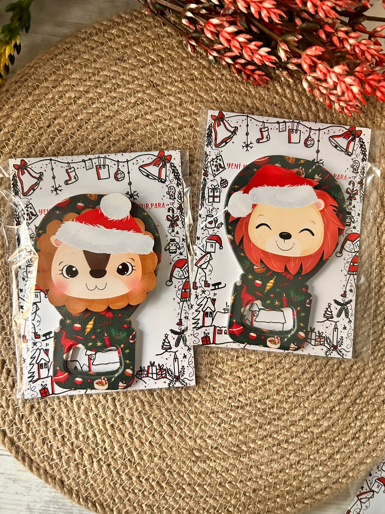 NOEL AHŞAP FİGÜRLÜ  BALON  AÇACAKLI MAGNET-ÇORAP