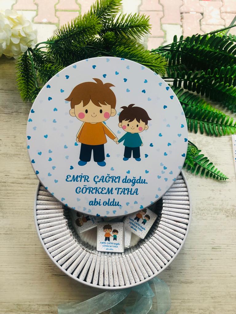 ABİ KARDEŞ TEMALI ÇİKOLATA KUTUSU