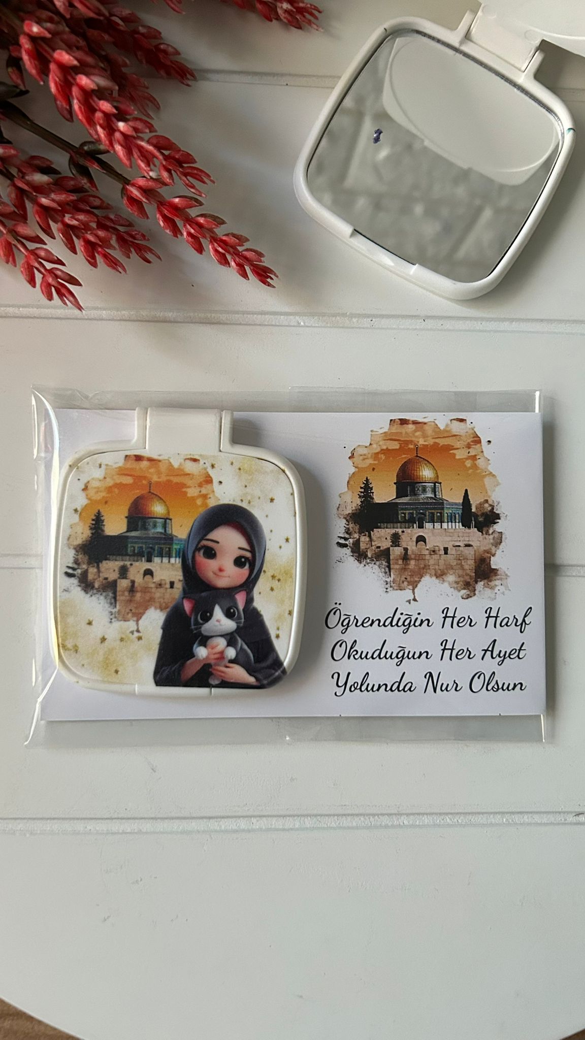 Mescidi Aksa  Temalı Kare Pleksi Ayna