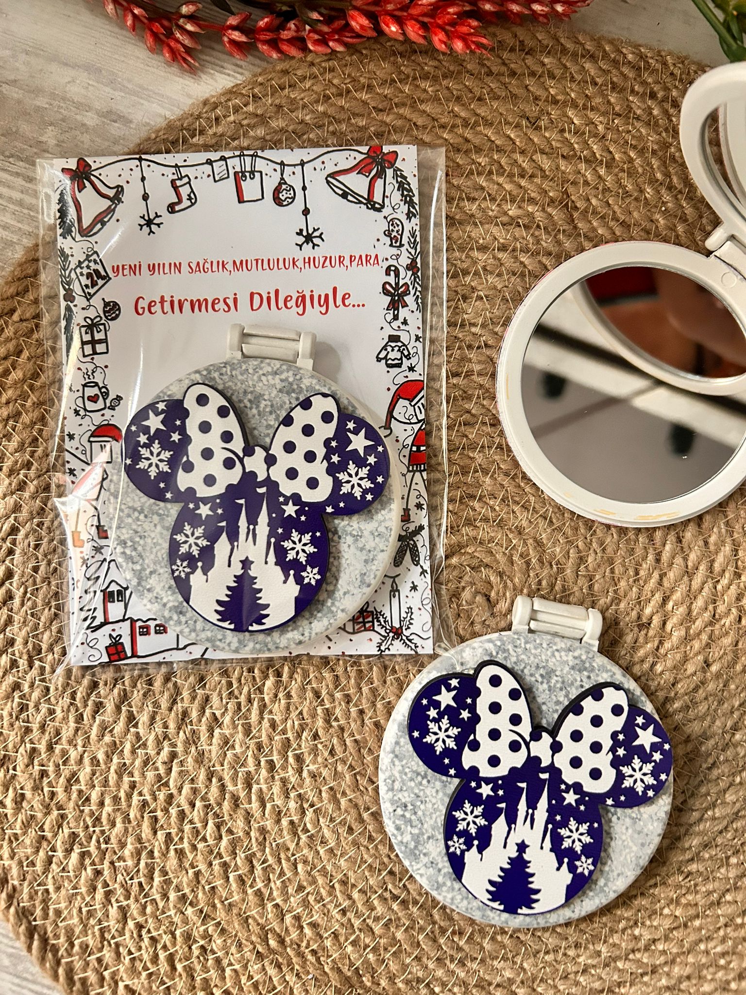 Ahşap Figürlü Ayna Mickey