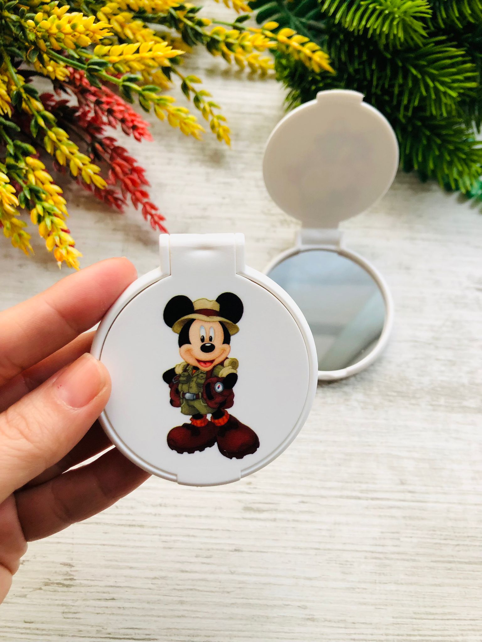 MİCKEY MOUSE TEMALI YUVARLAK PLEKSİ AYNA