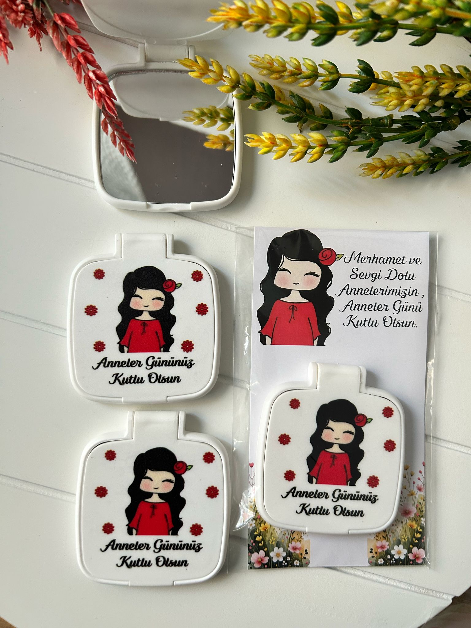 Anneler Günü -Kadın Temalı Kare Ayna