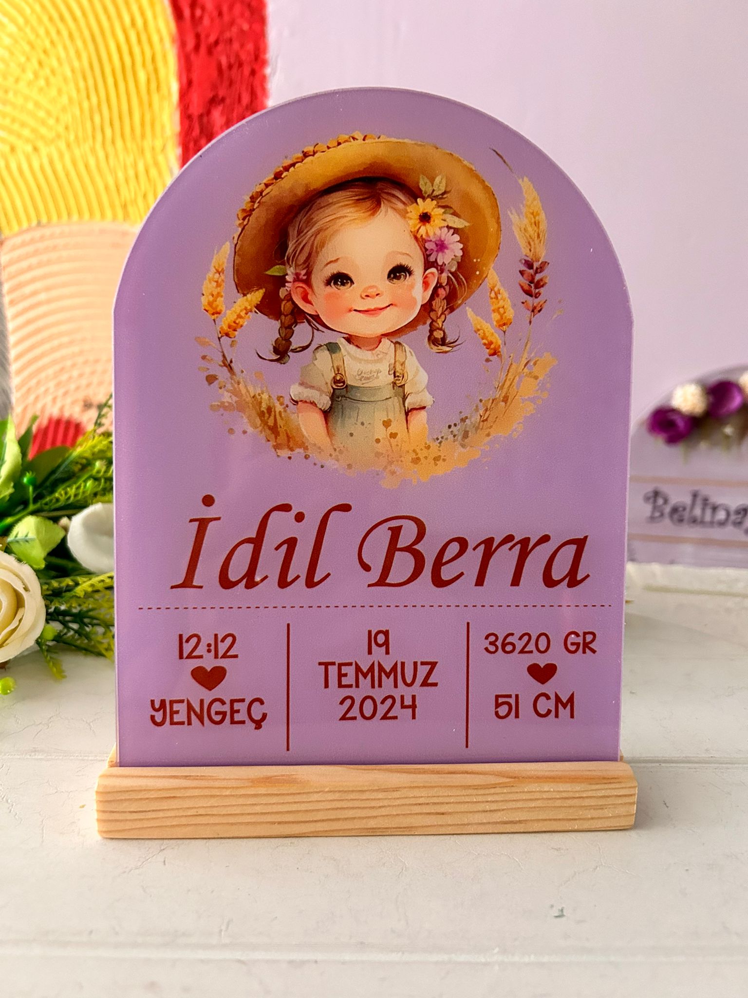 Masa Üstü Pleksi  Stant Creatice Şirin Bebek