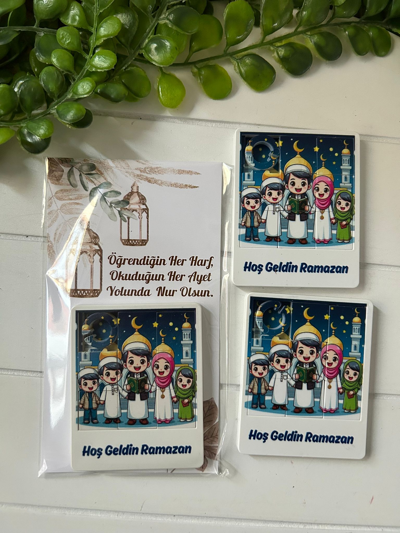 Çocuklar İçin Eğitici Ramazan Temalı Puzzle -  8 Parça İslami Yapboz