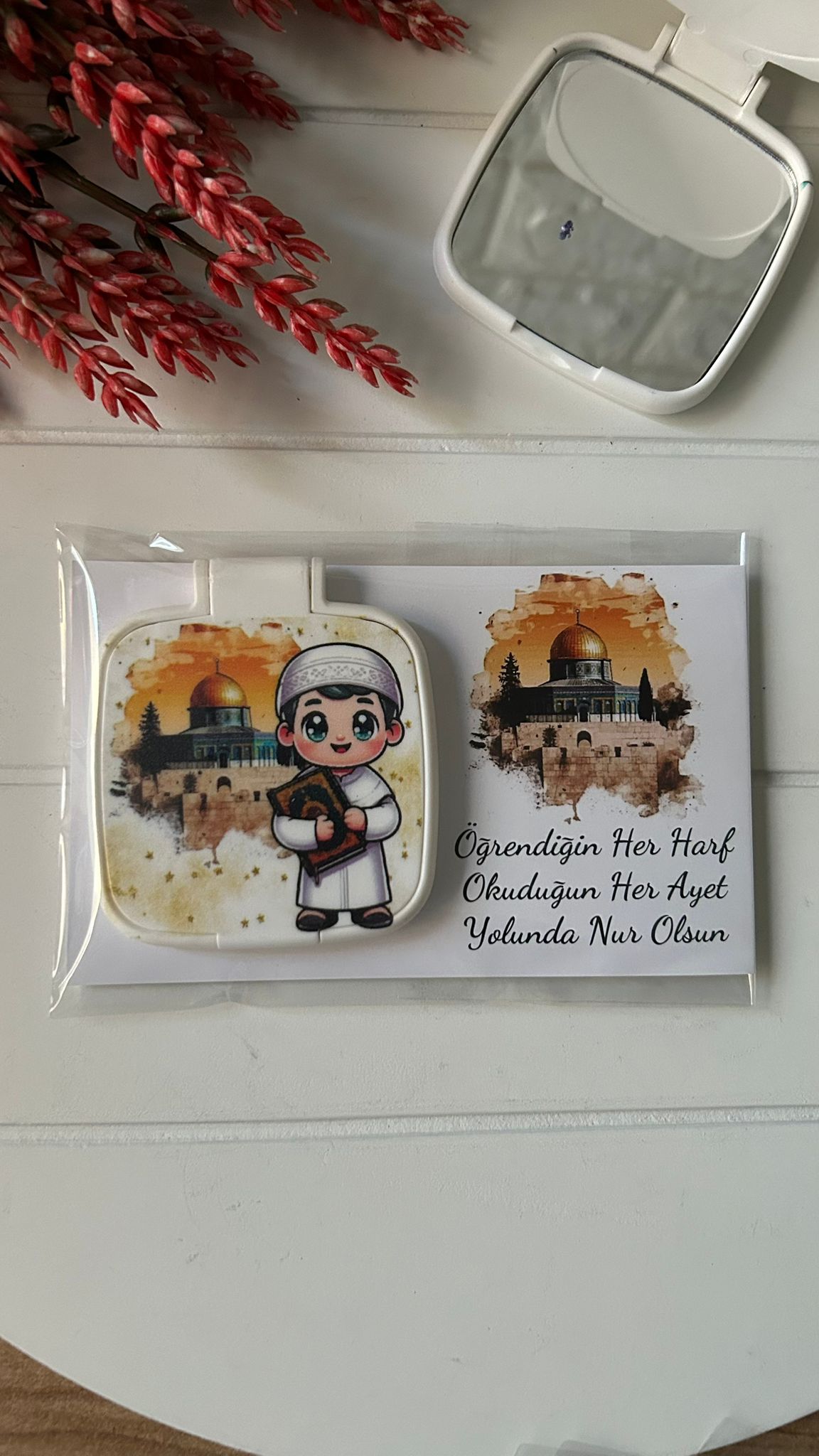 Mescidi Aksa  Temalı Kare Pleksi Ayna