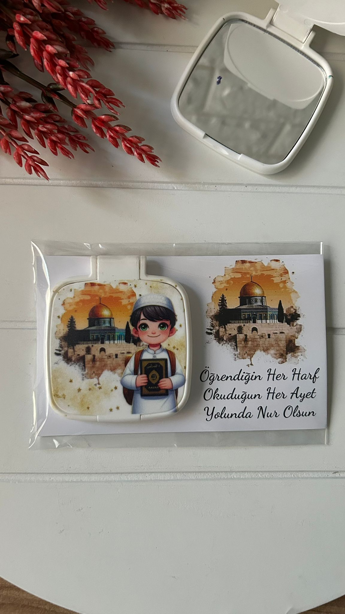Mescidi Aksa  Temalı Kare Pleksi Ayna
